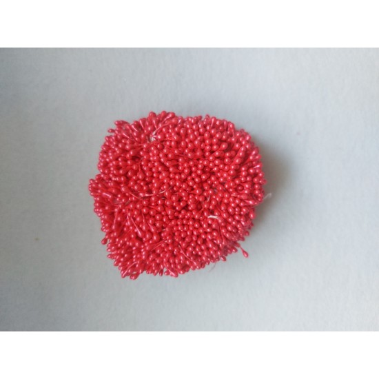 Тычинка средняя для цветов цв. красный, цена за 100 шт